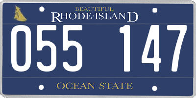 RI license plate 055147