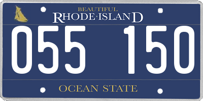 RI license plate 055150