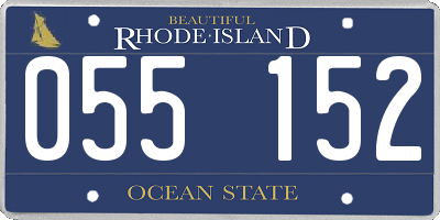 RI license plate 055152
