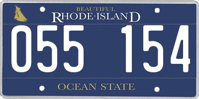 RI license plate 055154