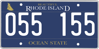 RI license plate 055155