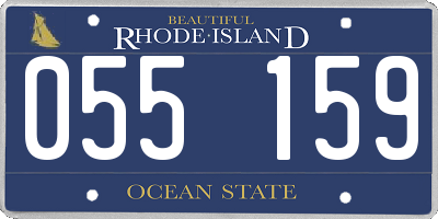 RI license plate 055159
