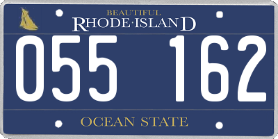 RI license plate 055162