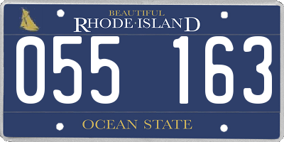 RI license plate 055163