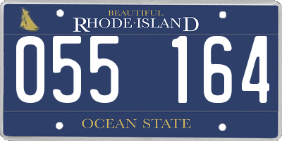 RI license plate 055164