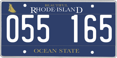 RI license plate 055165
