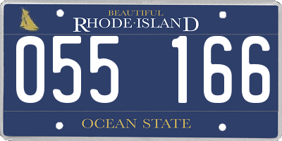 RI license plate 055166