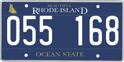 RI license plate 055168