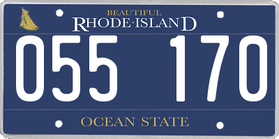 RI license plate 055170