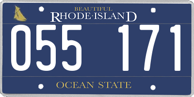 RI license plate 055171