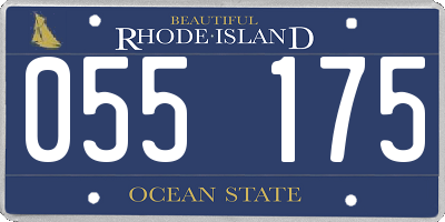 RI license plate 055175