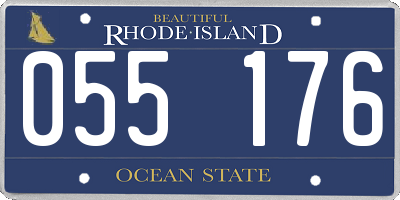 RI license plate 055176