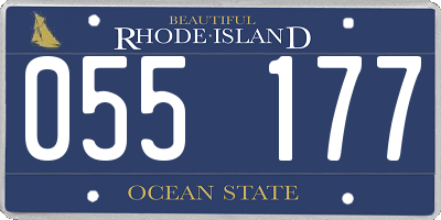 RI license plate 055177