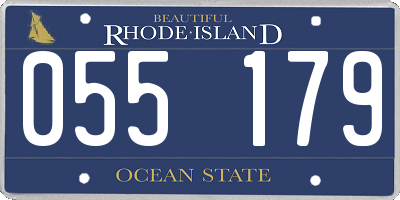 RI license plate 055179