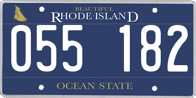 RI license plate 055182