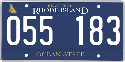 RI license plate 055183