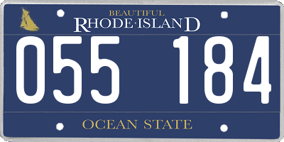 RI license plate 055184