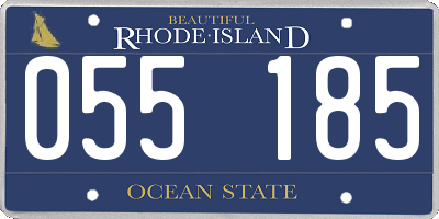 RI license plate 055185