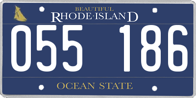 RI license plate 055186