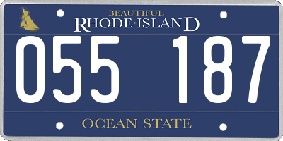 RI license plate 055187