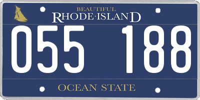 RI license plate 055188