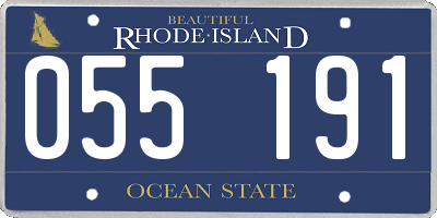 RI license plate 055191