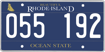 RI license plate 055192