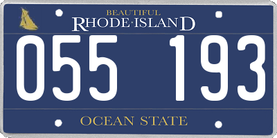 RI license plate 055193