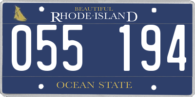RI license plate 055194