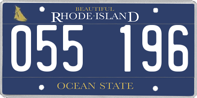 RI license plate 055196