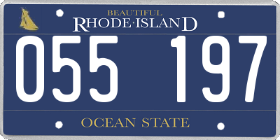 RI license plate 055197