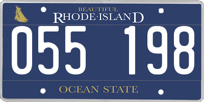 RI license plate 055198