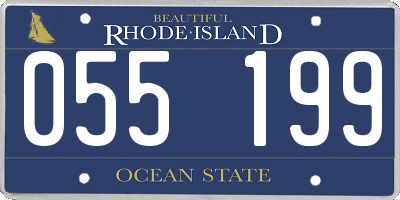 RI license plate 055199