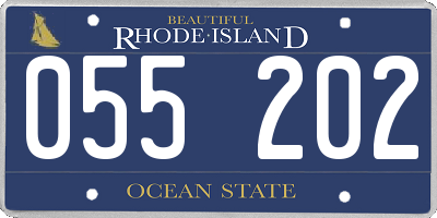 RI license plate 055202