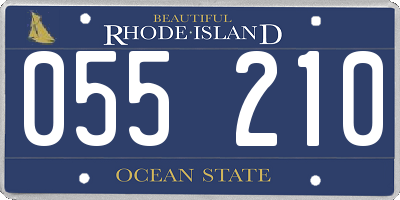 RI license plate 055210