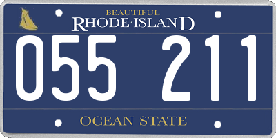 RI license plate 055211