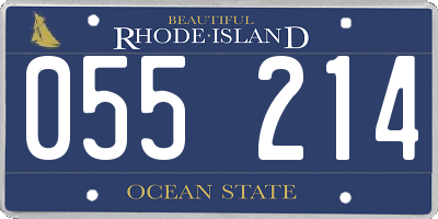 RI license plate 055214
