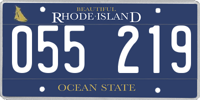 RI license plate 055219