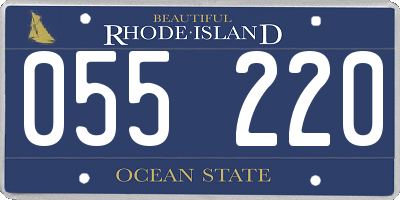 RI license plate 055220