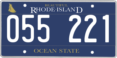RI license plate 055221