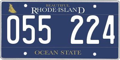 RI license plate 055224