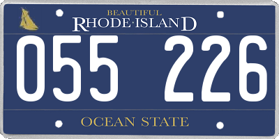 RI license plate 055226