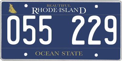RI license plate 055229