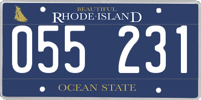 RI license plate 055231