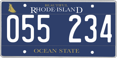 RI license plate 055234