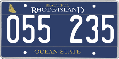 RI license plate 055235