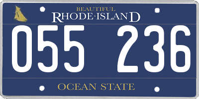 RI license plate 055236