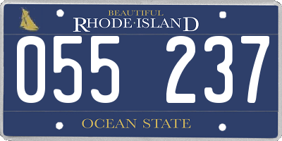 RI license plate 055237
