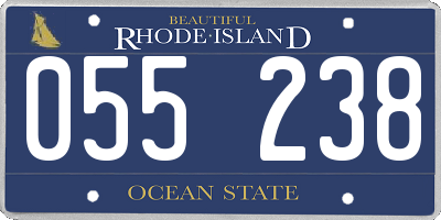 RI license plate 055238