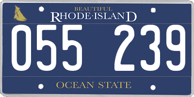RI license plate 055239